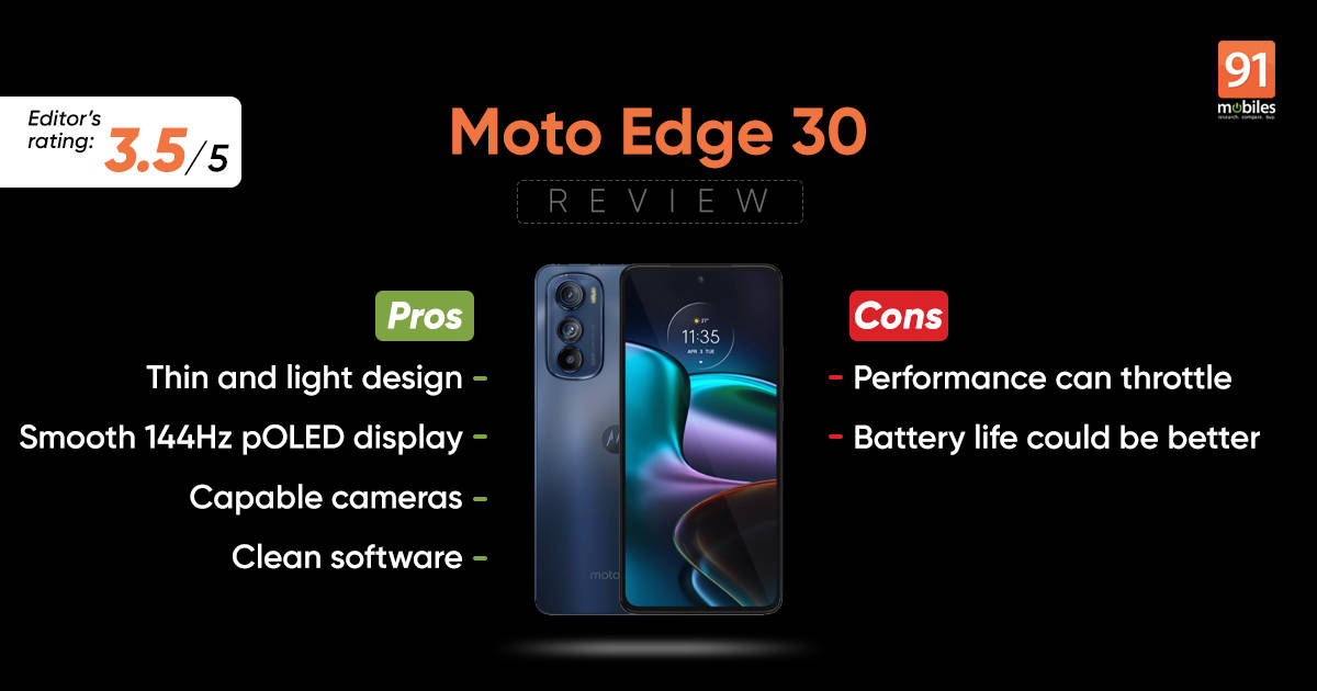 Motorola Edge 30 Review Pros and cons, Verdict 91Mobiles