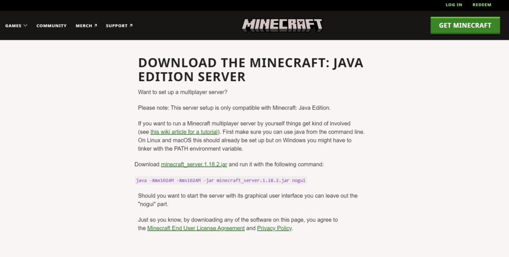 Free Minecraft server
