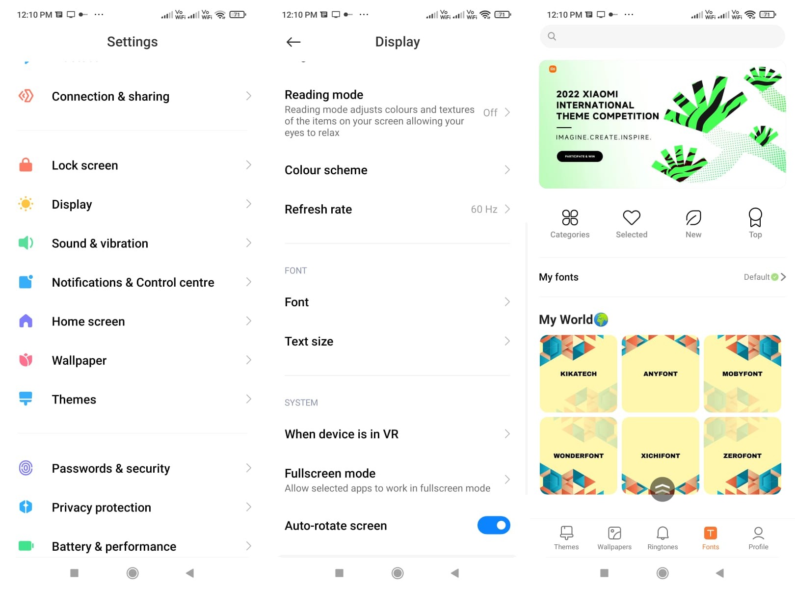 how to change font style on lock screen android