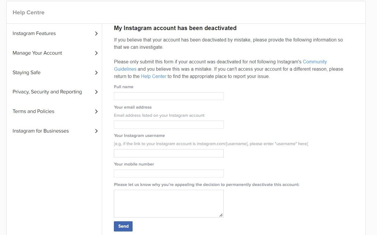 Instagram Account Recovery: How to recover your disabled/deactivated ...