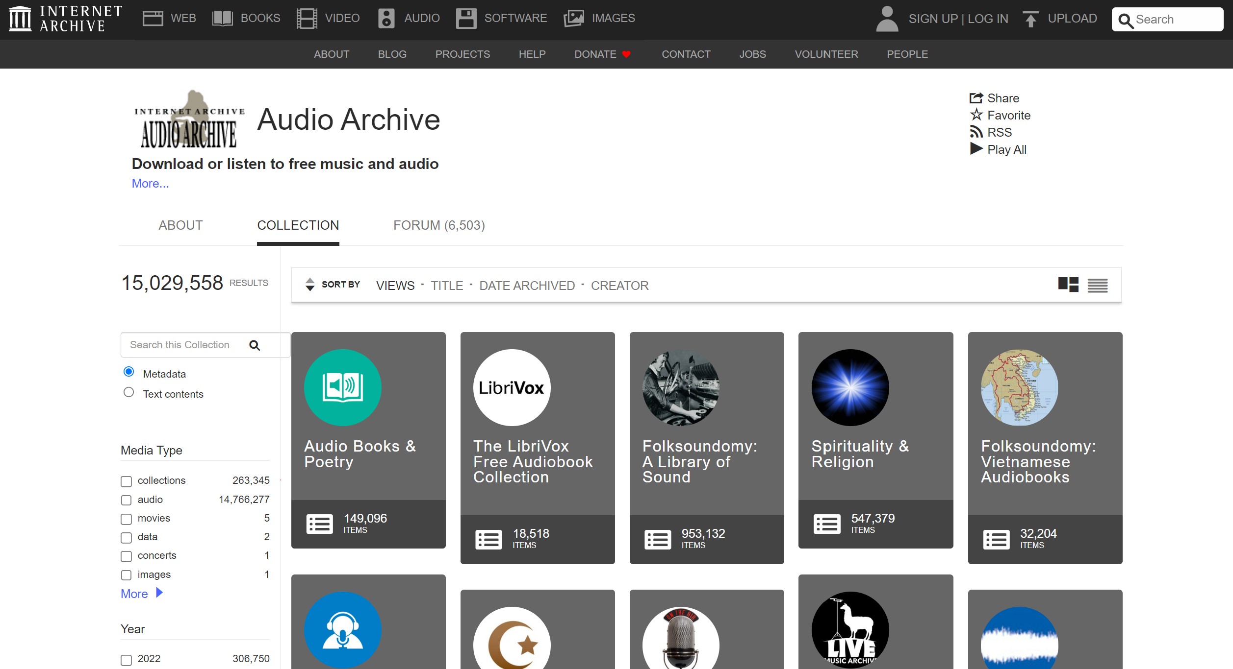 Internet Archive of Free MP3 songs download