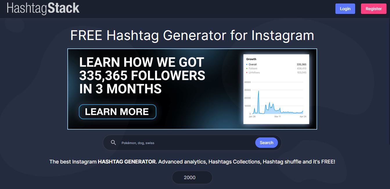 Instagram hashtag generator