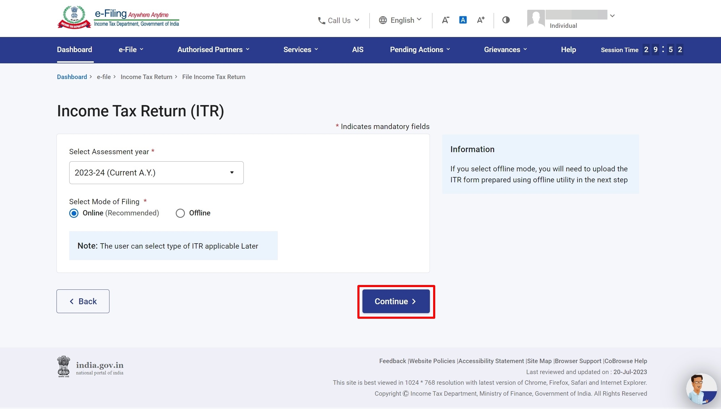 How to file ITR online