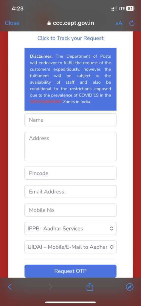 Aadhaar card name updation