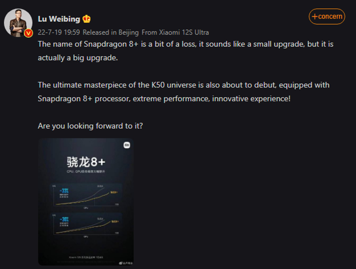 Redmi K50S series