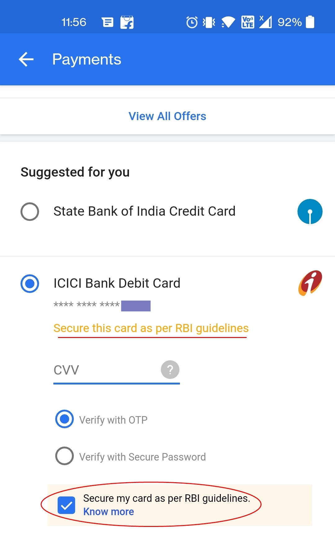 Tokenisation of debit card