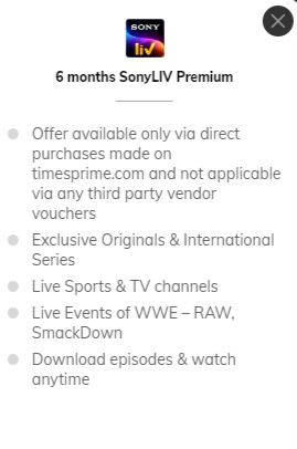 Watch-Sony-LIV-for-free with TimesPrime