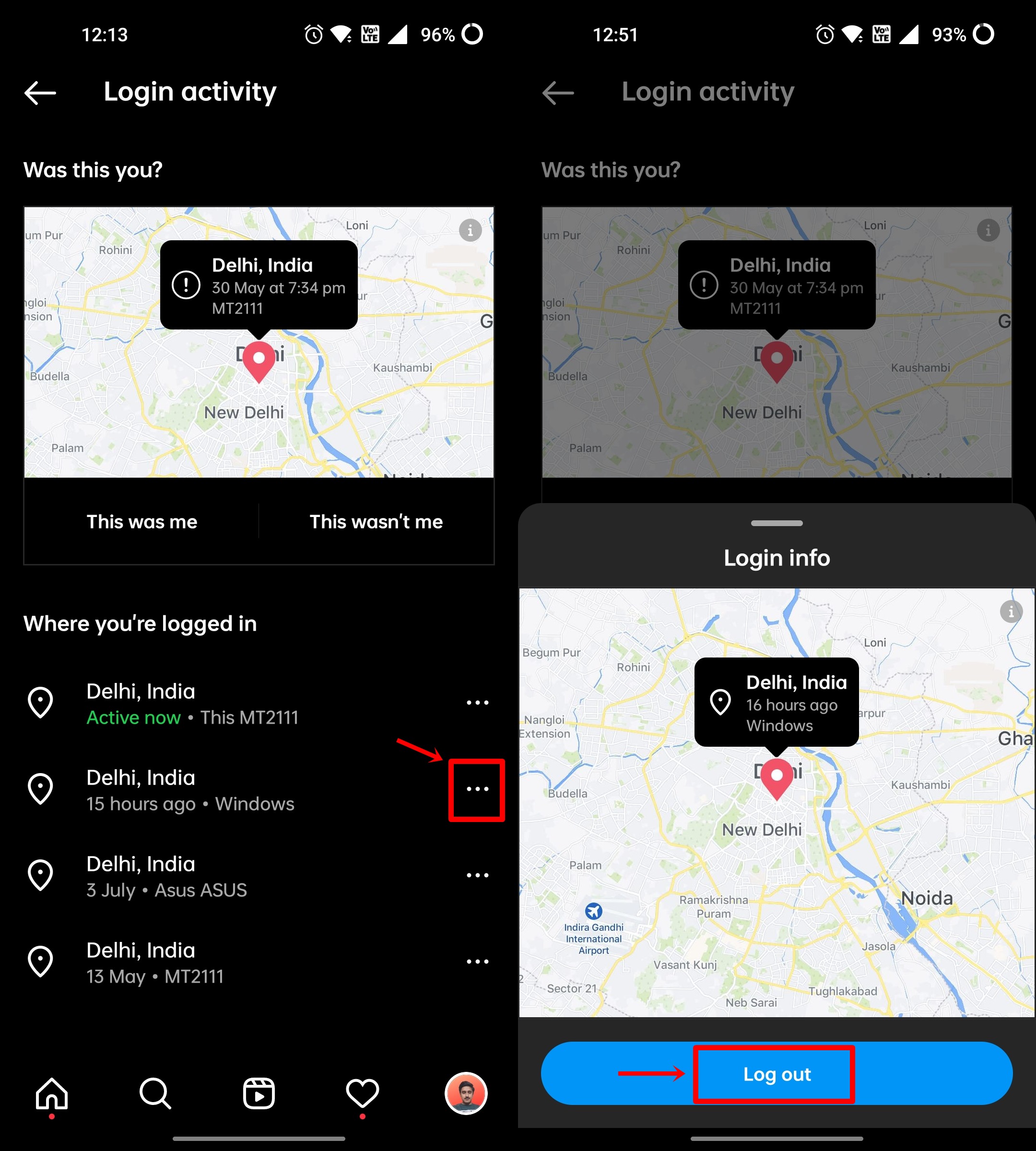 Instagram login activity: How to check and delete Instagram login ...