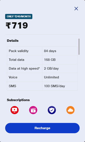 Jio Rs 719 plan