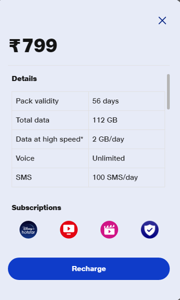 Jio Rs 799 plan