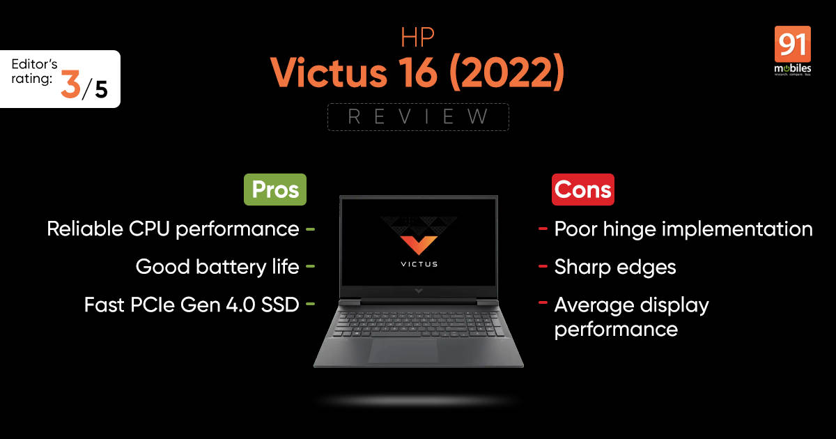 HP Victus 16 2022 review with pros and cons
