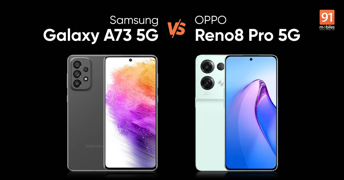 Samsung Galaxy A73 5G vs OPPO Reno 8 Pro 5G: The battle of the premium mid-range phones | 91mobiles.com