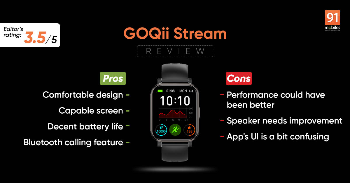 GOQii Stream smartwatch review a decent offering under Rs 3,000