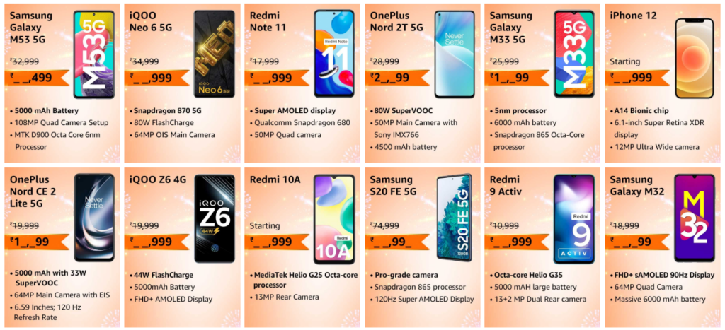 Amazon Great Indian Sale smartphone deals