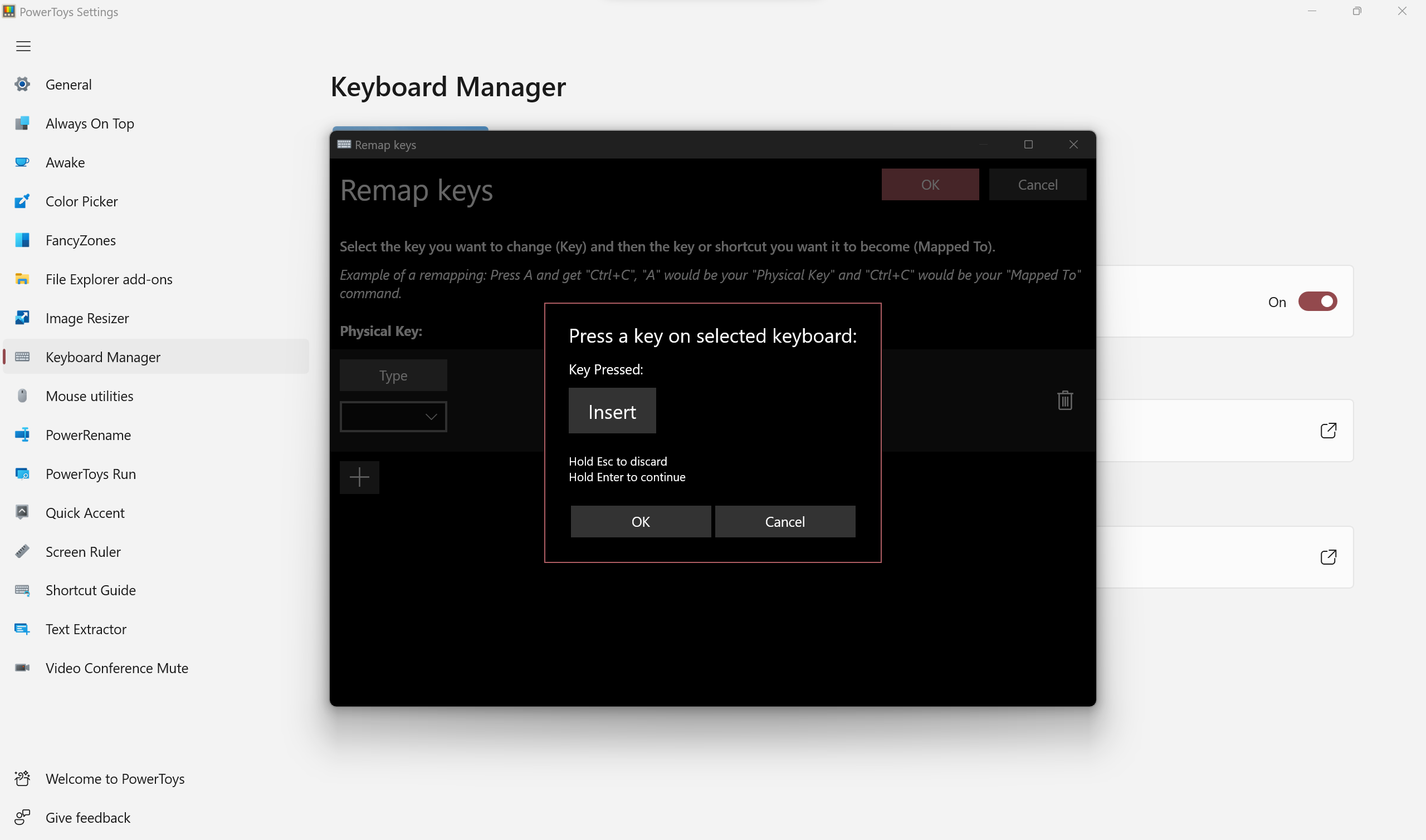 How to remap keys on Windows using MS PowerToys