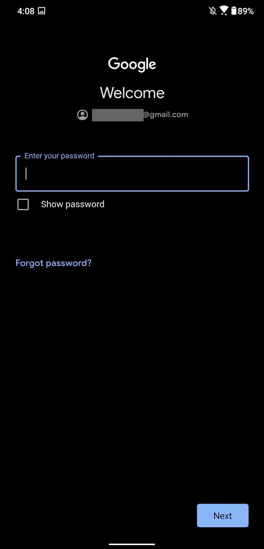 Log in to Gmail on Android