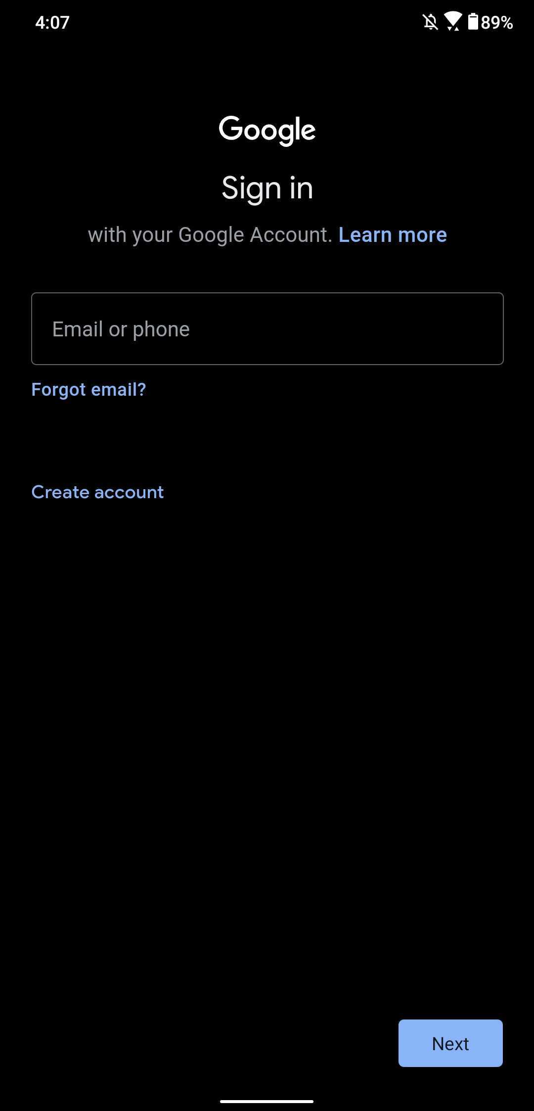 Log in to Gmail on Android