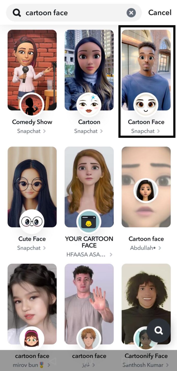 Snapchat Cartoon Lens How to send a snap with the cartoon lens on