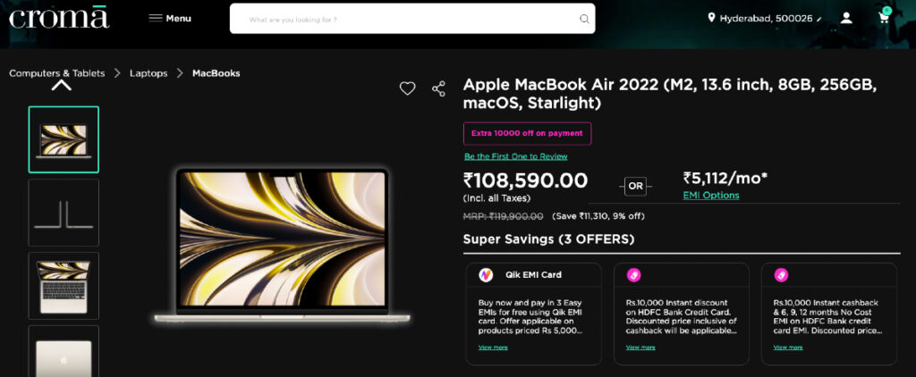 Apple MacBook Air M2