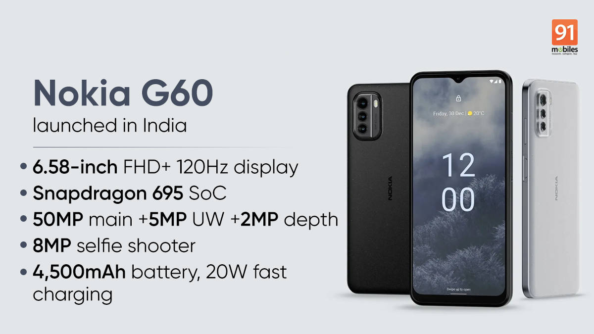 Nokia G60 5G launched in India: price, specifications, availability