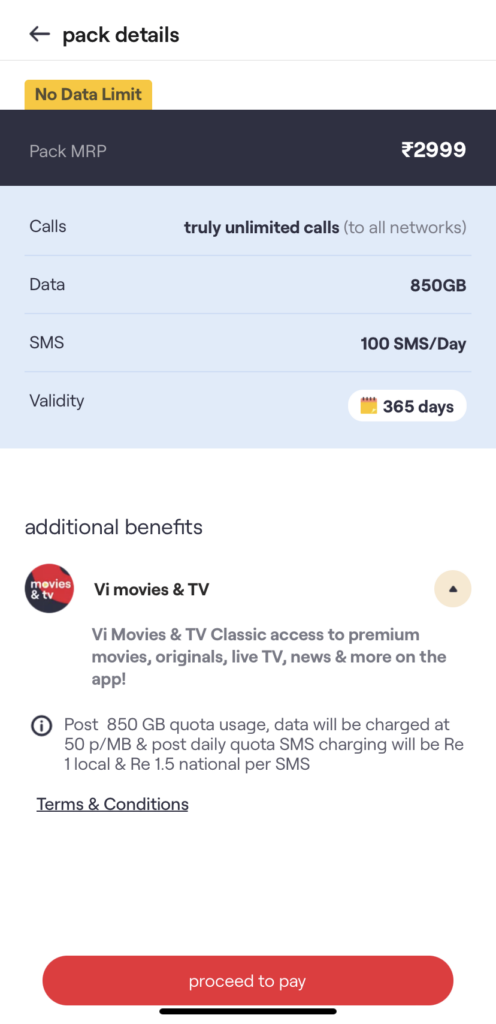 Vi annual prepaid plan