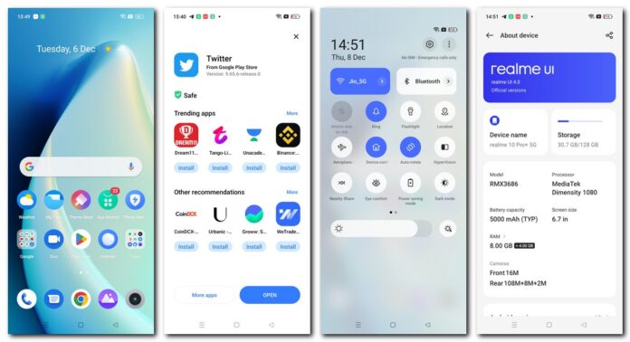 realme 10 pro plus có esim không