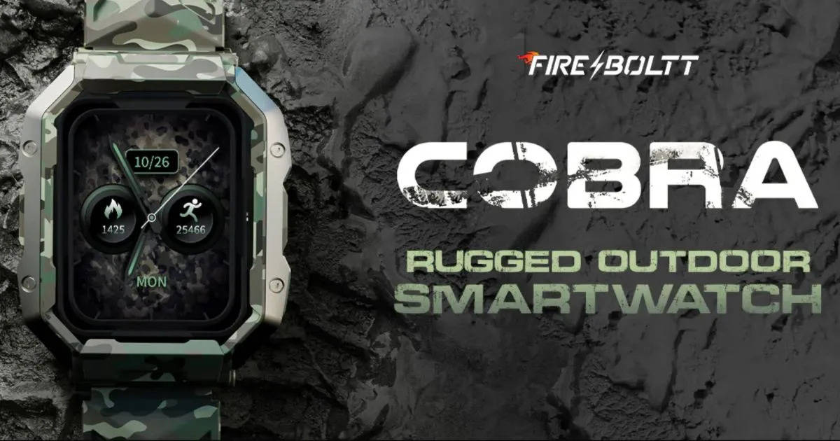 Fire-Boltt Cobra Rugged Outdoor smartwatch launched in India: price, specifications, availability