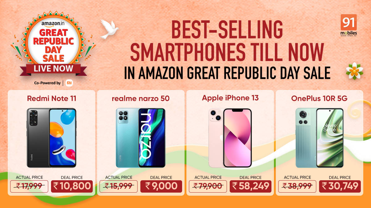 Amazon Great Republic Day Sale 2023: Best-selling phones till now | 91mobiles.com