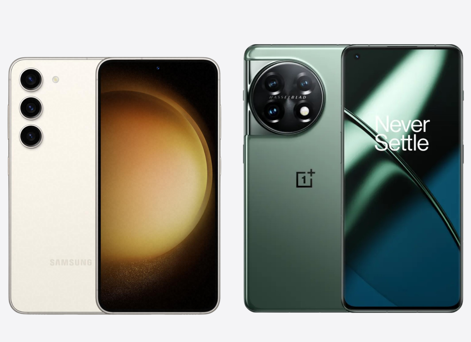 Galaxy S23 vs OnePlus 11 design