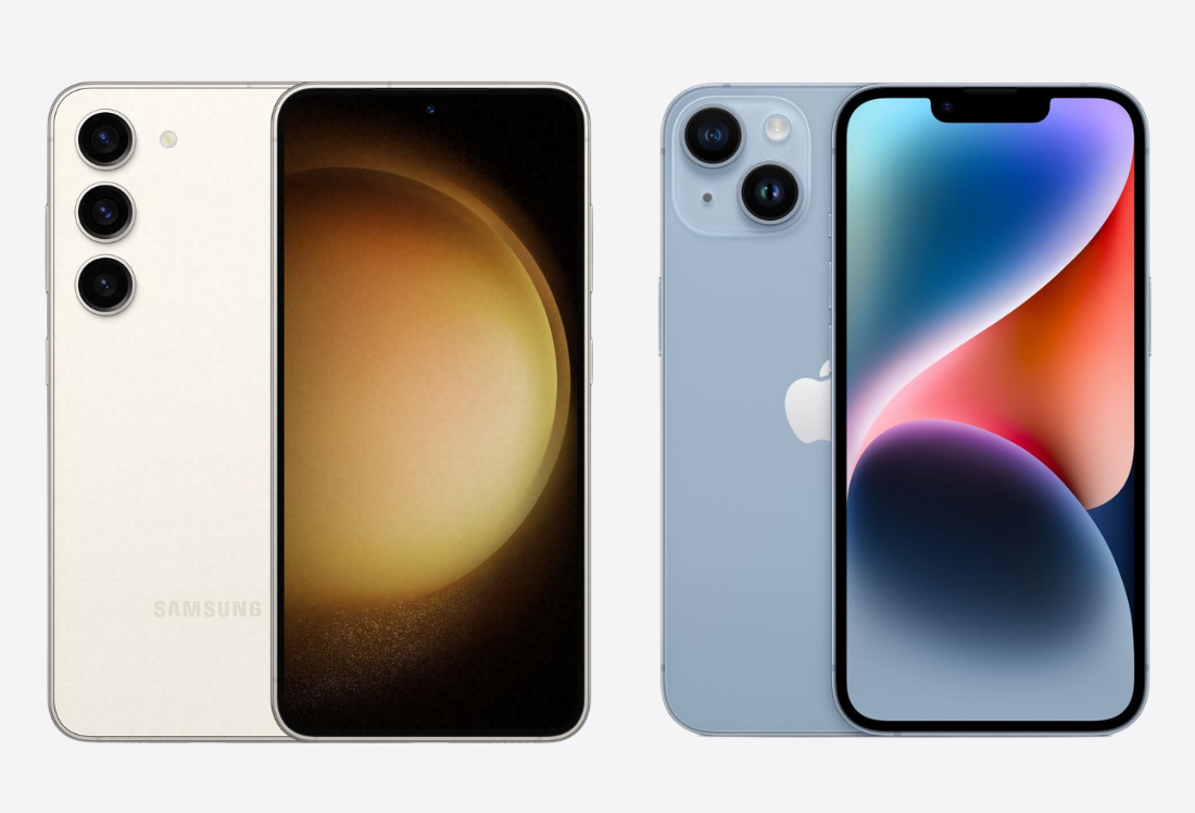 Galaxy S23 vs iPhone 14 design