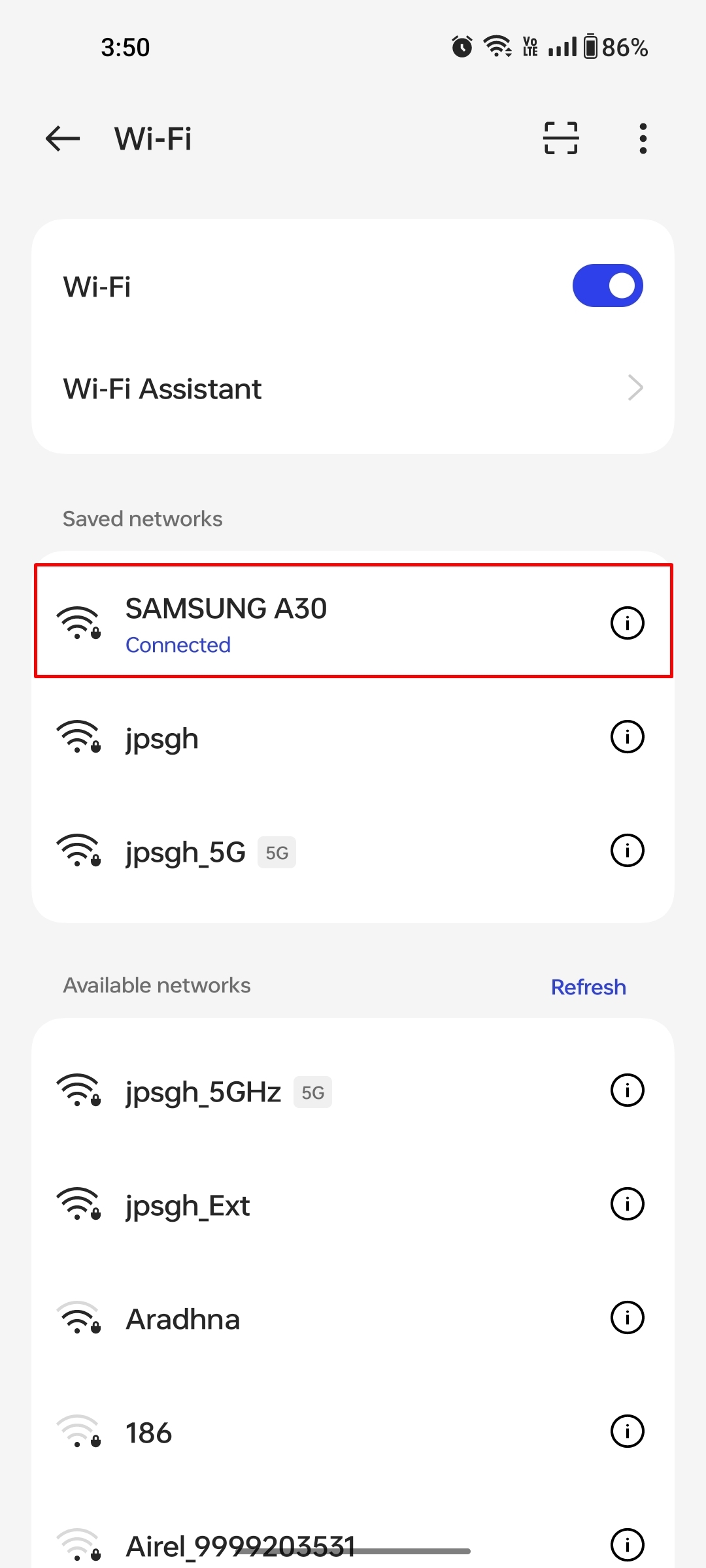 share wifi password on android