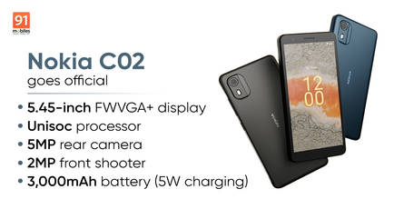 Nokia C02 with Android 12 Go Edition, 5MP camera launched: price, specifications