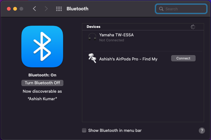 How to connect AirPods to MacBook