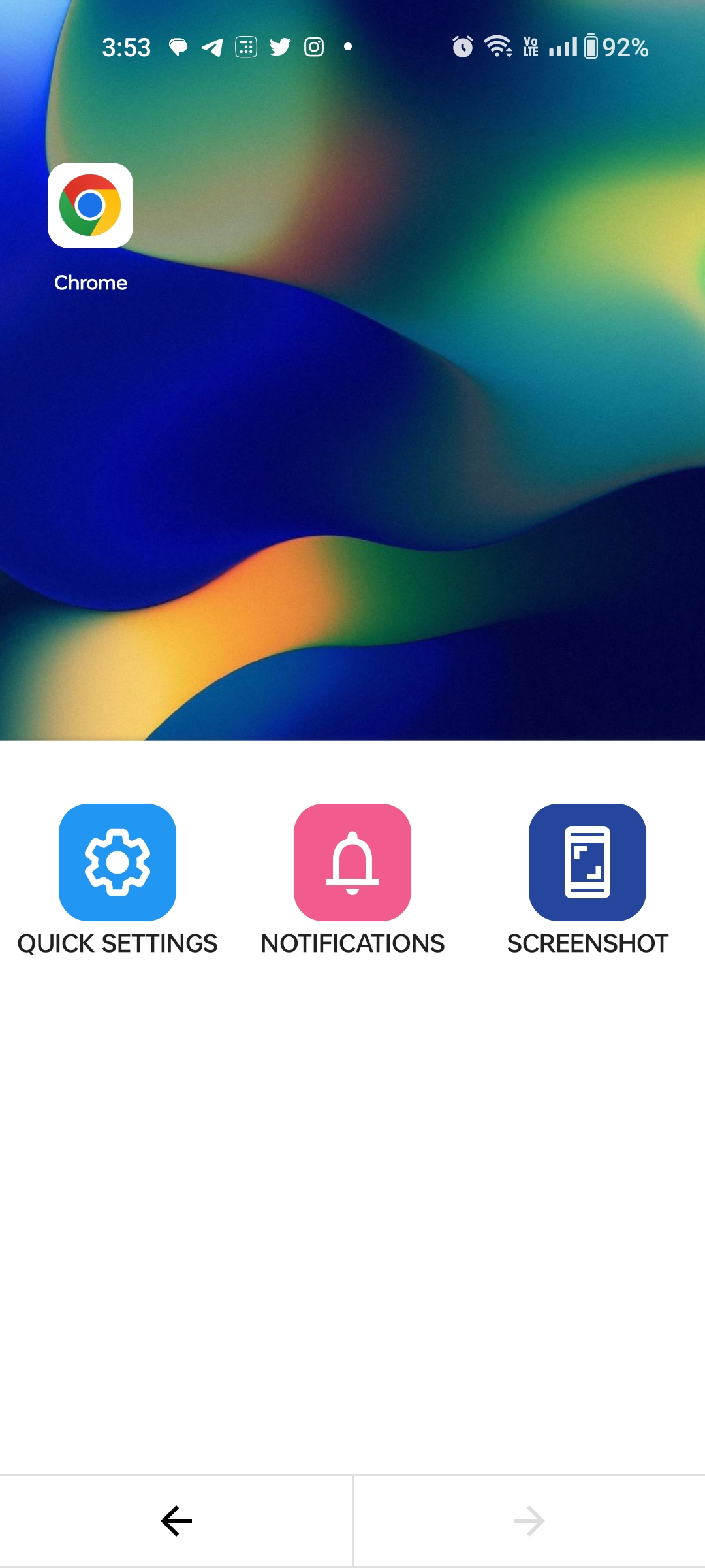 Take screenshot through accessibility menu on Android