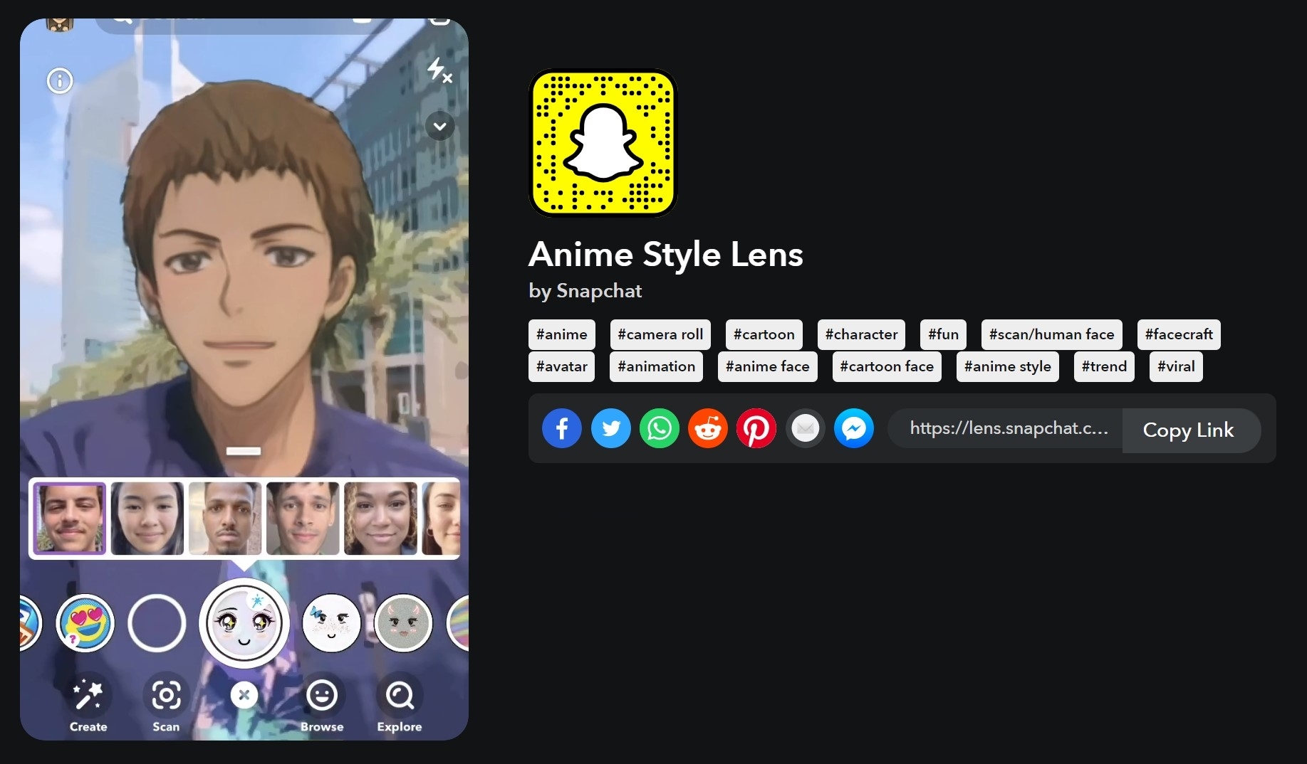 Anime Style Snapchat filter