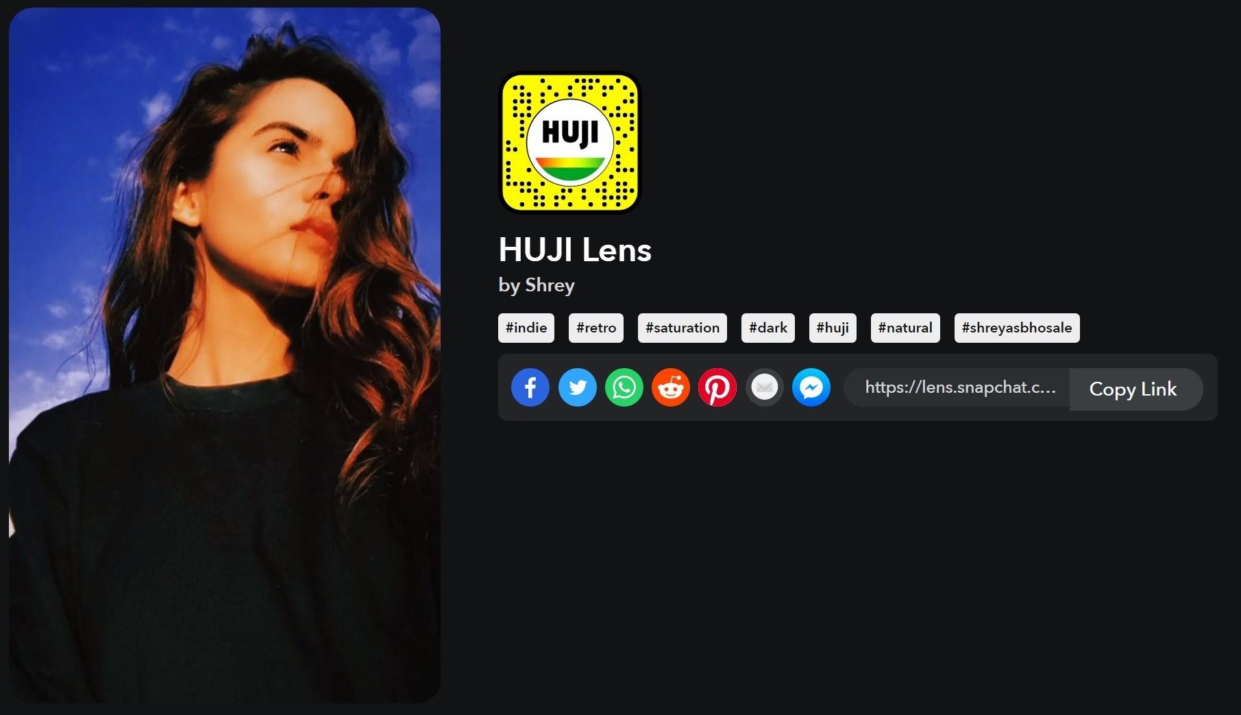 HUJI Lens Snapchat filter