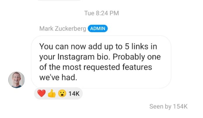 Now, you can have as many as five Instagram ‘links in bio’