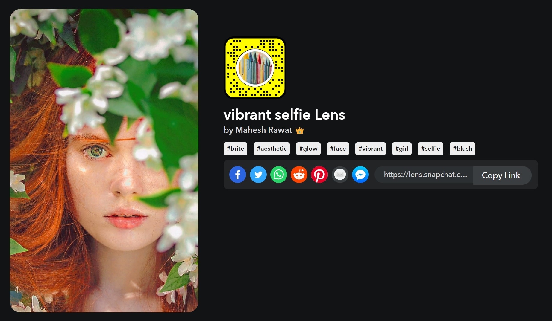 Vibrant lens Snapchat