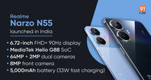 Realme Narzo N55 with interactive Mini Capsule, Android 13, 64MP camera launched in India: price, specifications