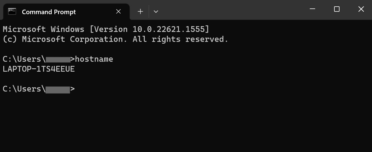 Hostname CMD prompt