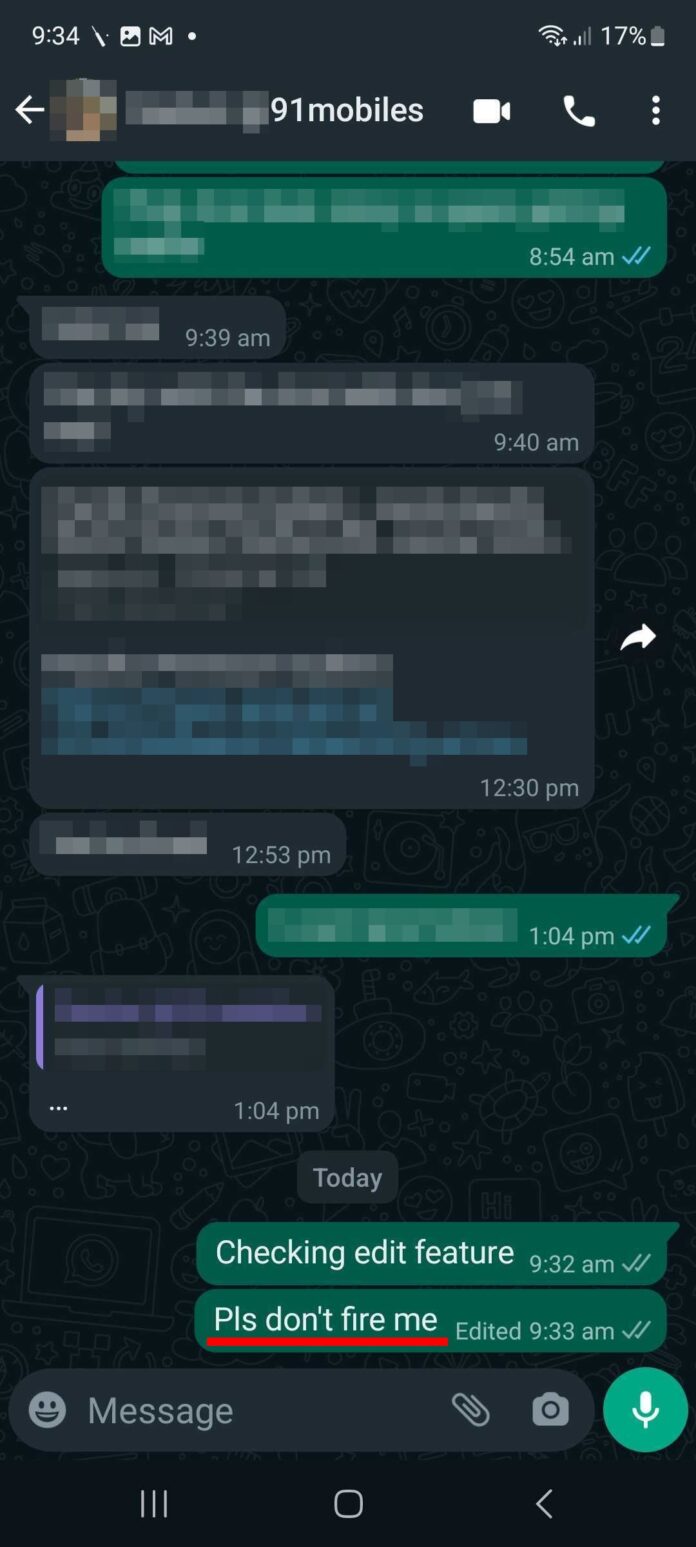 WhatsApp chat edit feature now rolling out to all users how to use