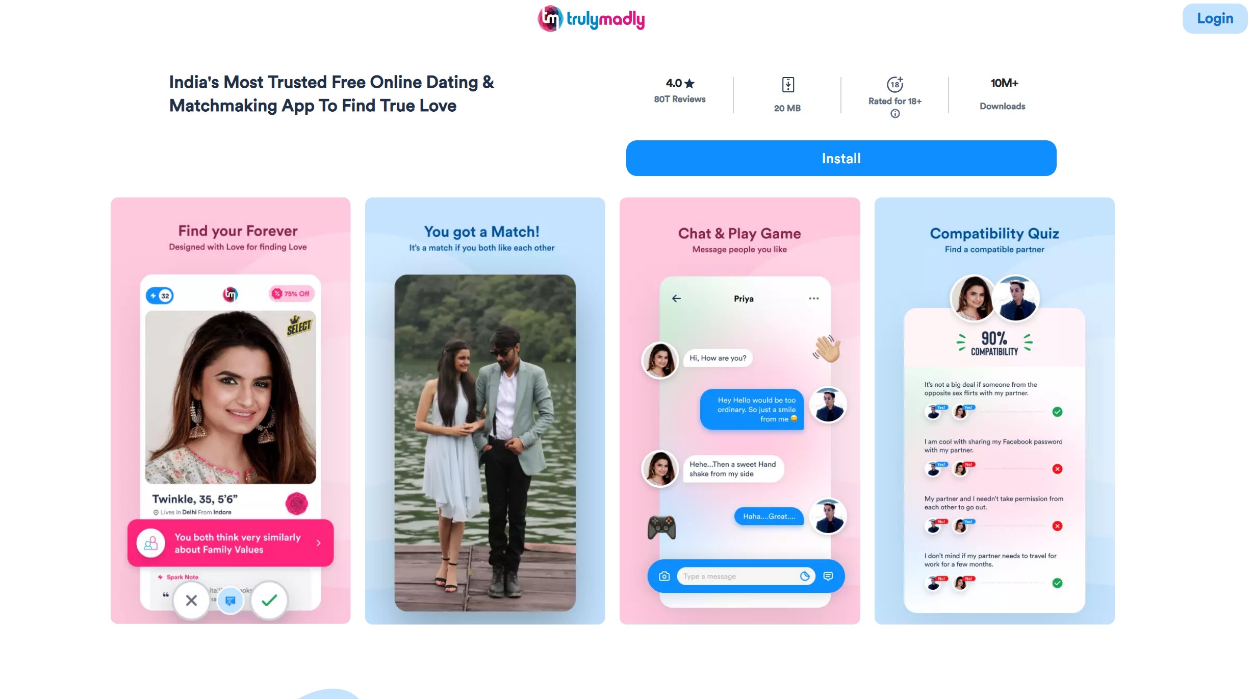 TrulyMadly dating app