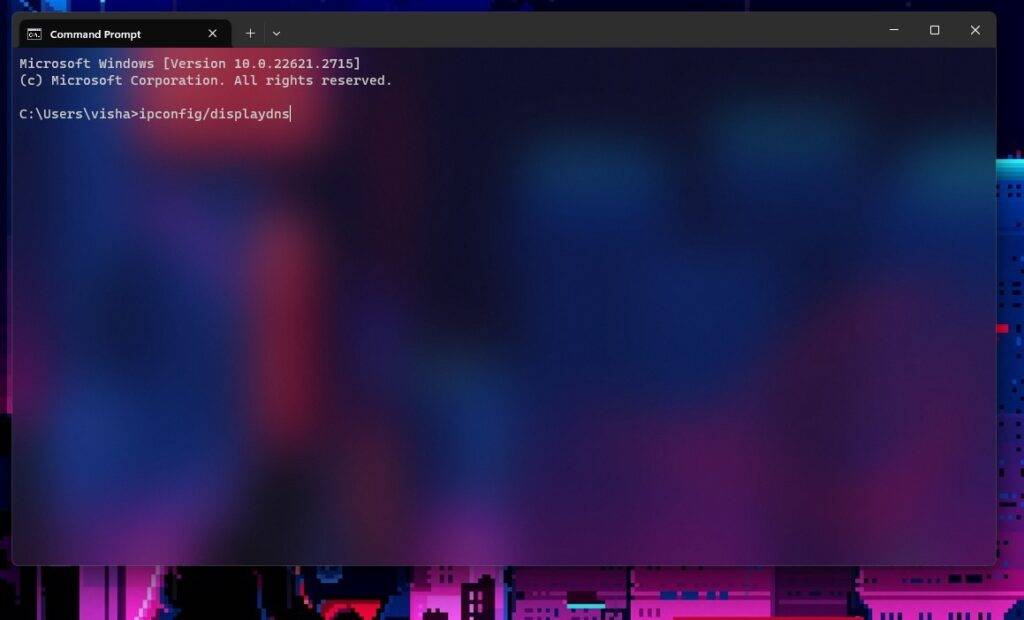 Command Prompt DNS