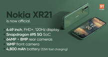 Nokia XR21 rugged phone with Snapdragon 695 chipset, IP69K rating launched globally: price, specifications