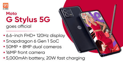 Moto G Stylus 5G with Snapdragon 6 Gen 1, 120Hz display launched in the US: price, specifications