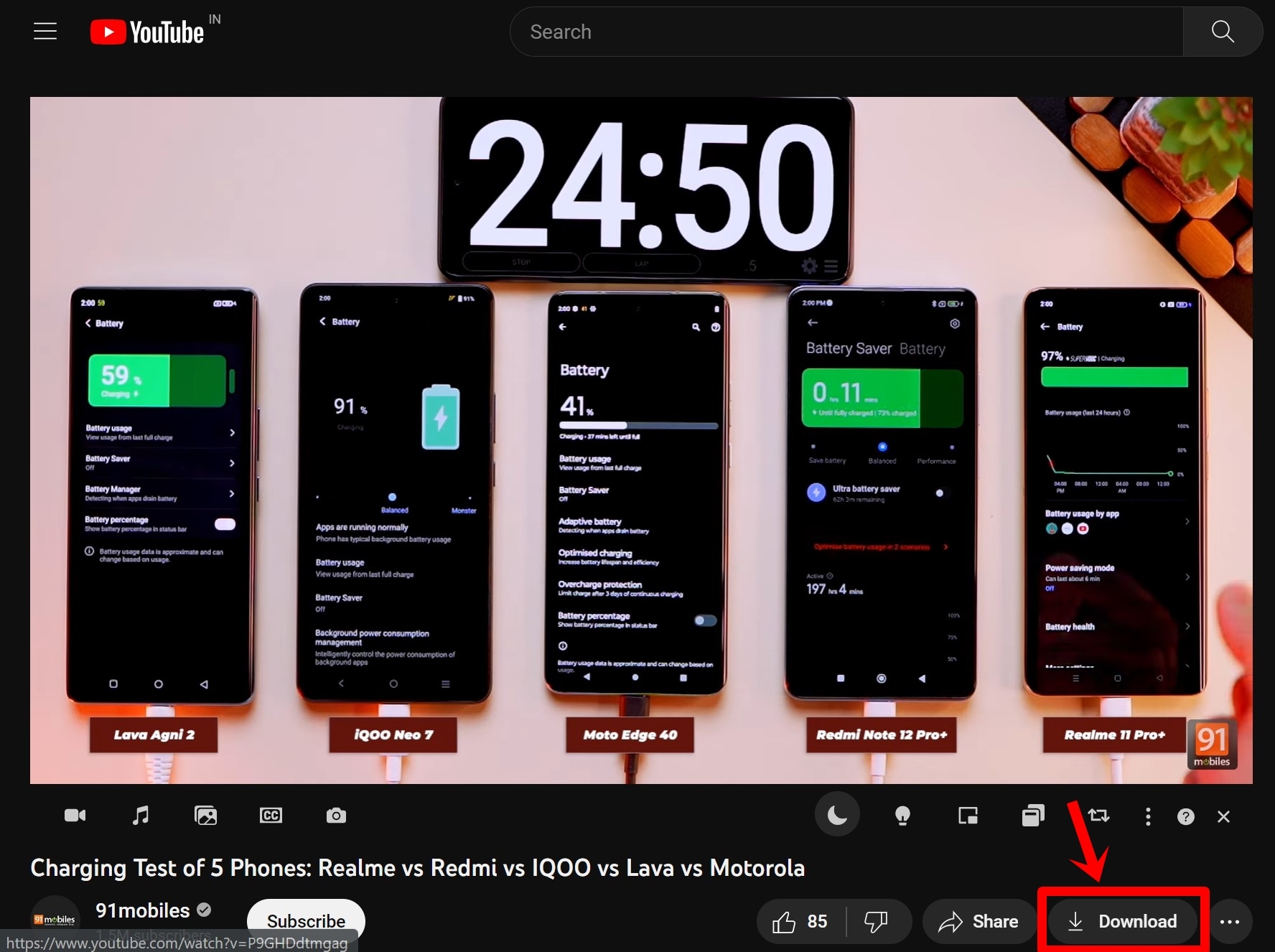 Download YouTube video from YouTube