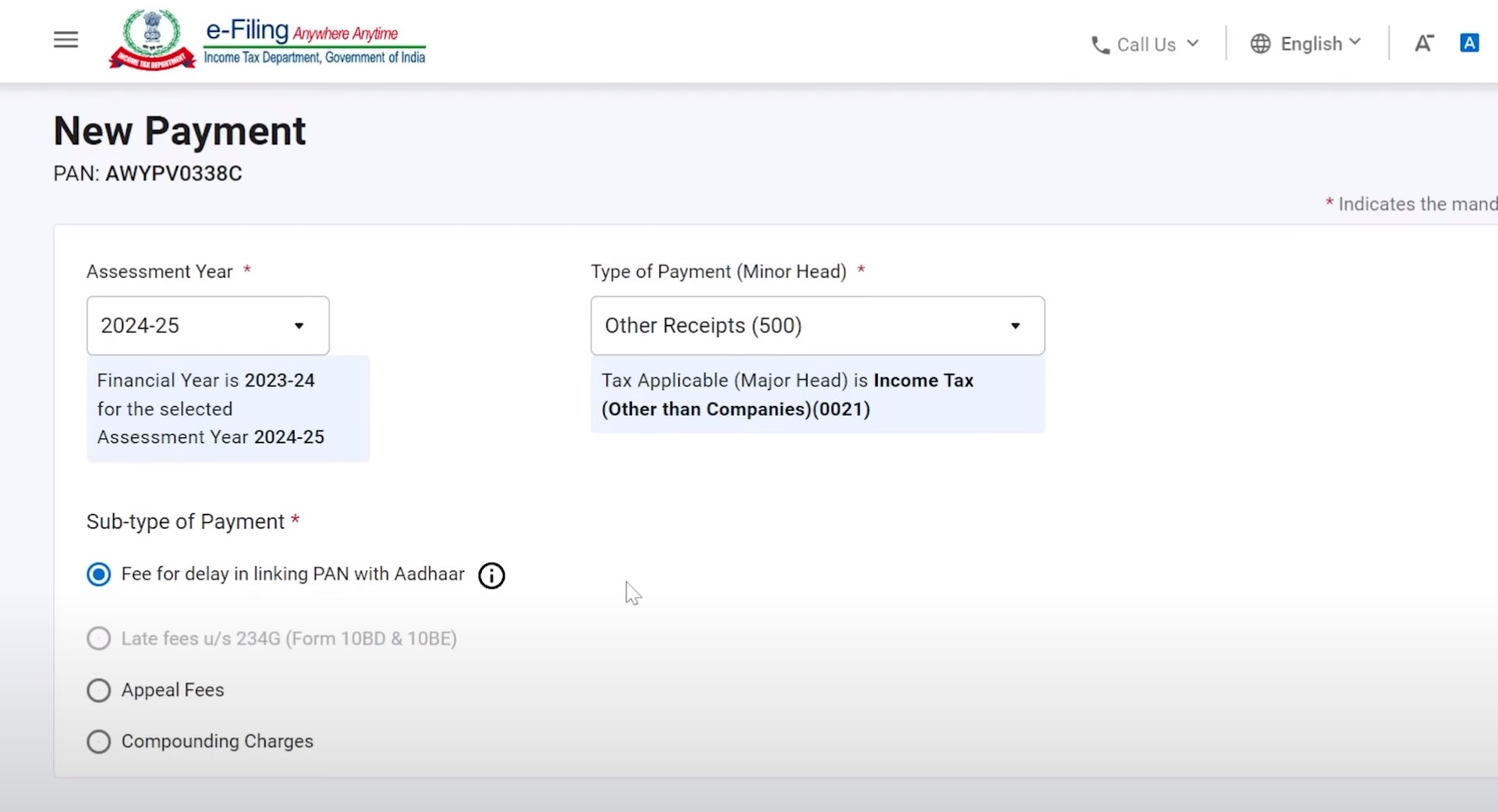 PAN - Aadhaar link after deadline period