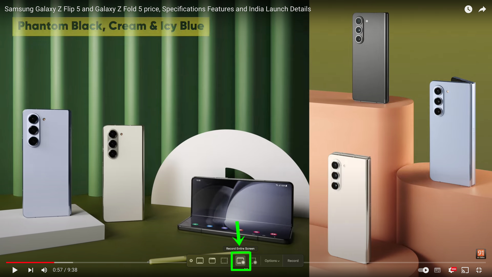 Screen record YouTube videos on Mac