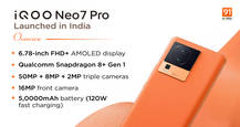 iQOO Neo 7 Pro with Snapdragon 8+ Gen 1, 120W fast charging launched in India: price, specifications