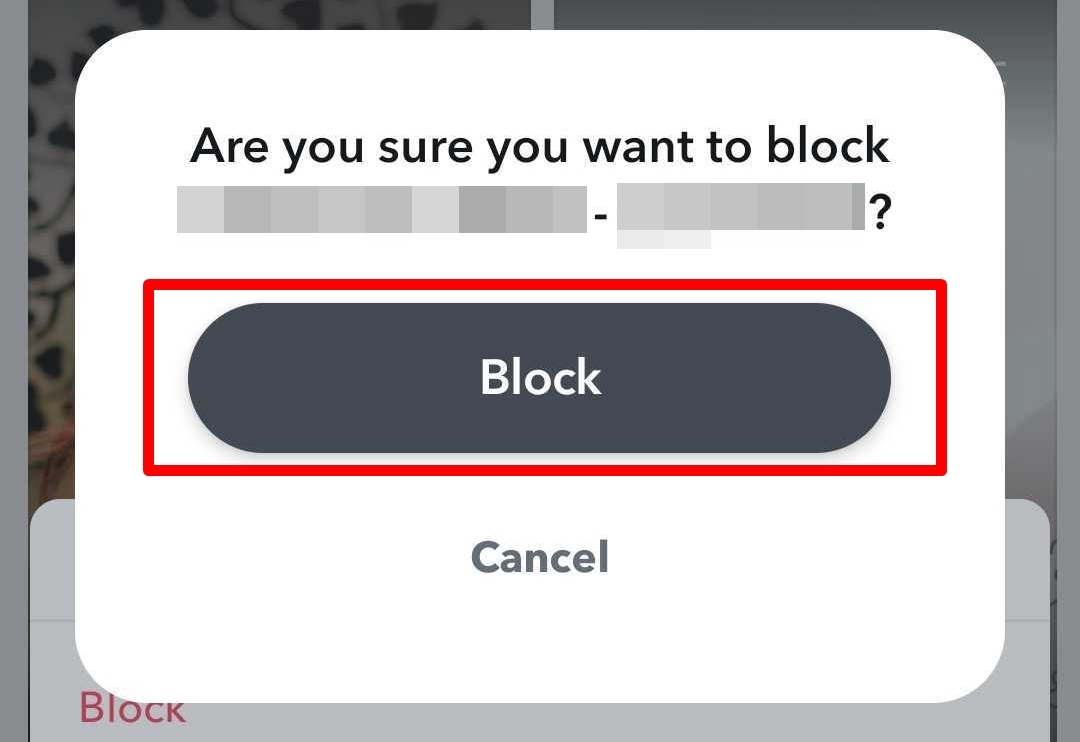 Block friends on Snapchat through maps